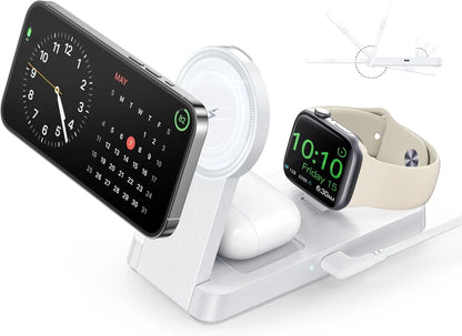 3-in-1 Foldable Wireless Charging Stand — for Phone, Watch & Earbuds