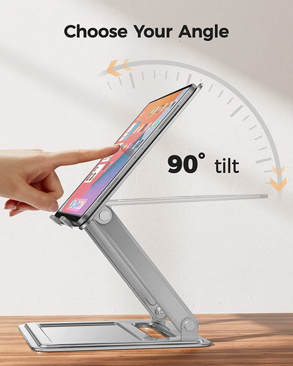 Adjustable Ergonomic Laptop Stand — Portable Riser with Non-Slip Grip