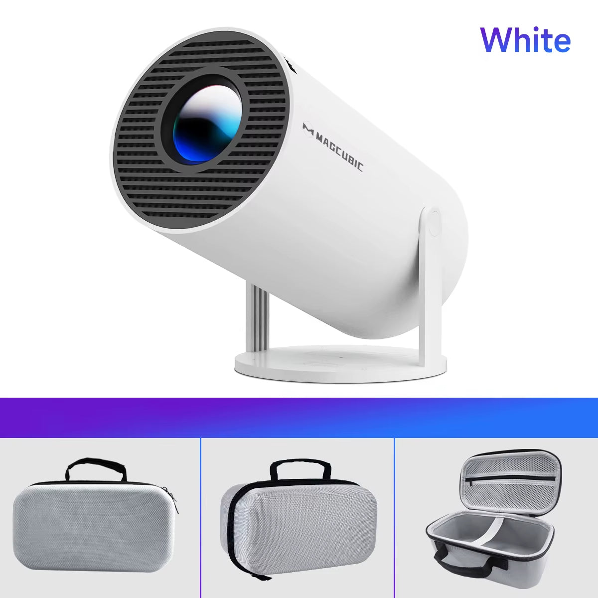 Portable Android Smart Projector — Dual WiFi, Bluetooth, Built-In Streaming Apps