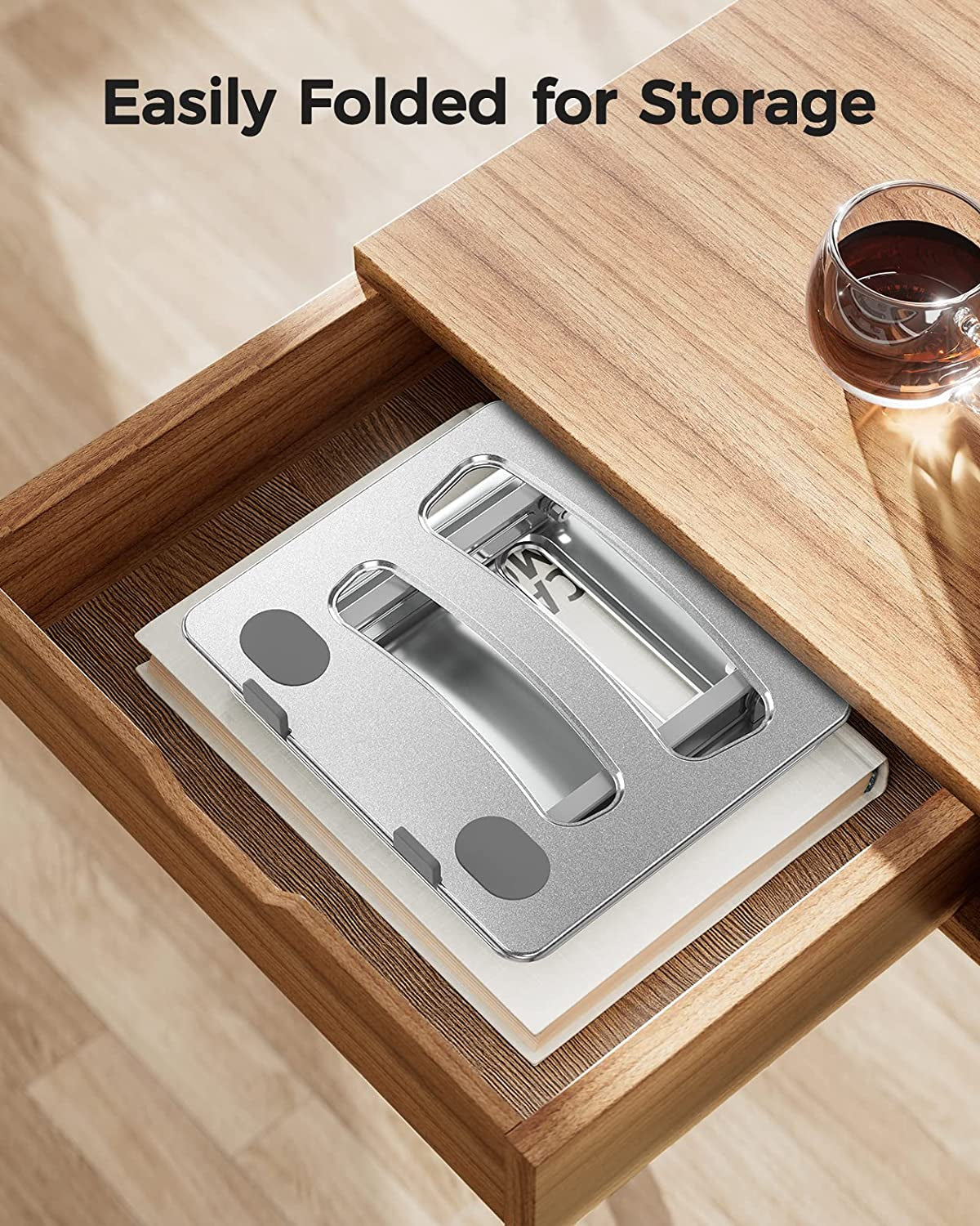 Adjustable Ergonomic Laptop Stand — Portable Riser with Non-Slip Grip