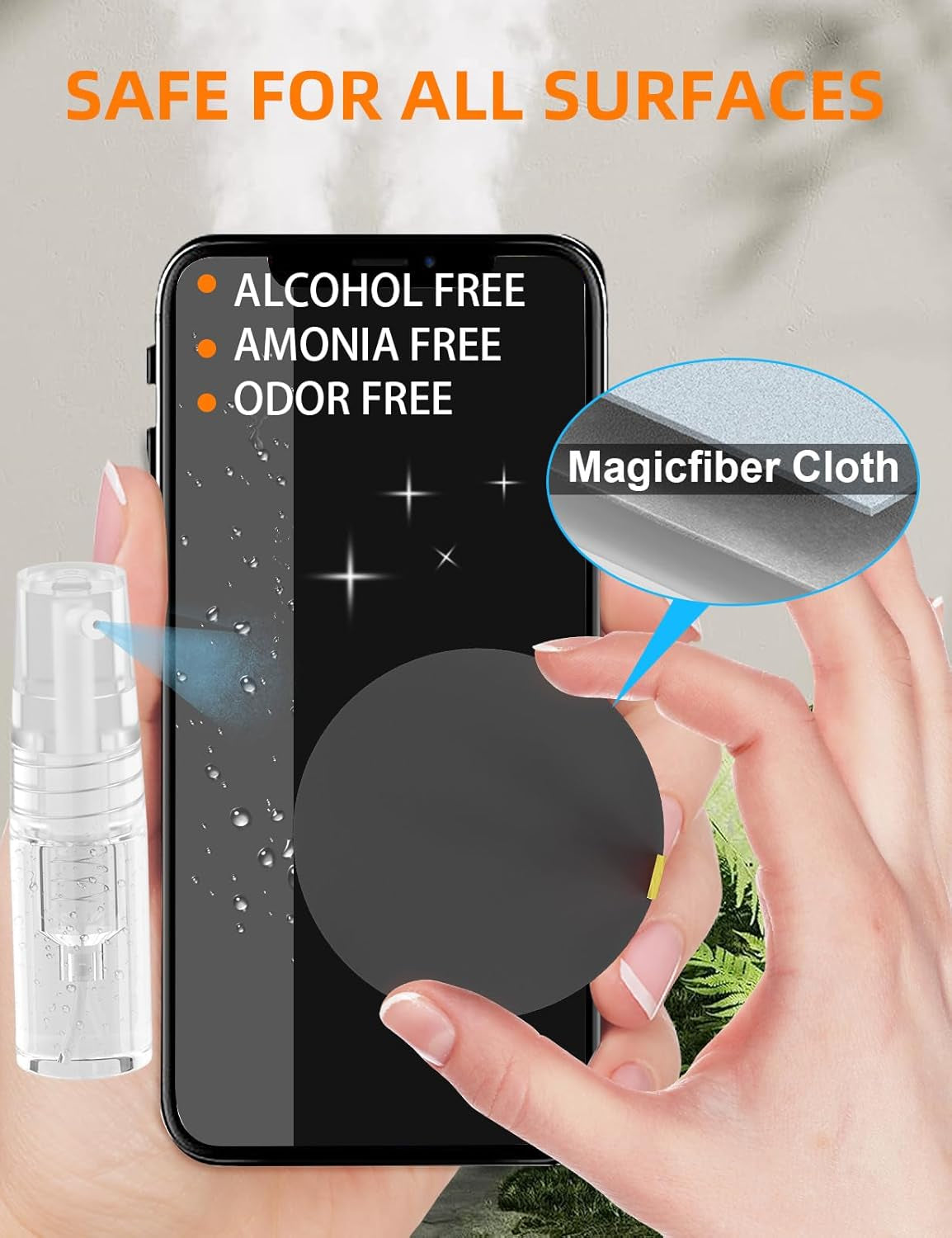 Professional Electronics Cleaning Kit with Retractable Brush and 20-in-1 Multi-Tool, Includes 2.5ml Mist Spray for Cleaning Phones, Tablets, Computers, Monitors, TVs, and Camera Lenses (Black)