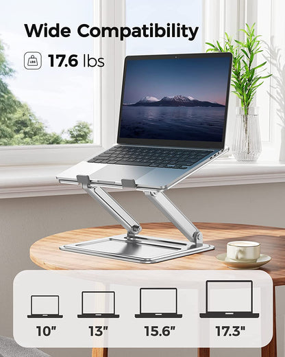 Adjustable Ergonomic Laptop Stand — Portable Riser with Non-Slip Grip