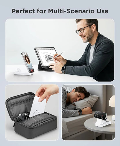 3-in-1 Foldable Wireless Charging Stand — for Phone, Watch & Earbuds