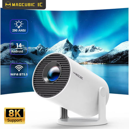 Portable Android Smart Projector — Dual WiFi, Bluetooth, Built-In Streaming Apps
